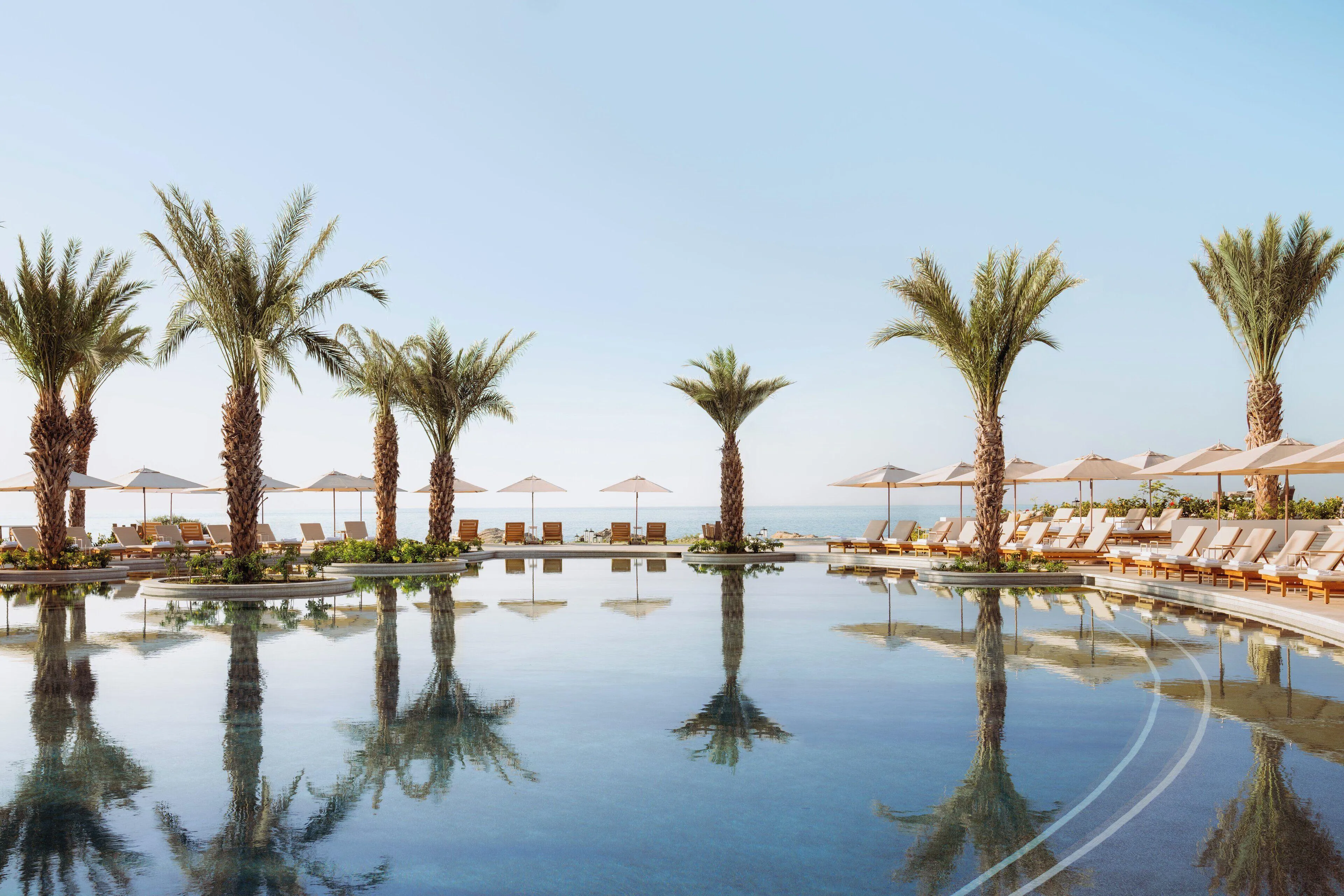 Exterior viewpoint of the ultra-luxury Four Seasons Resort and Private Residences in the El Tule area of Cabo del Sol.