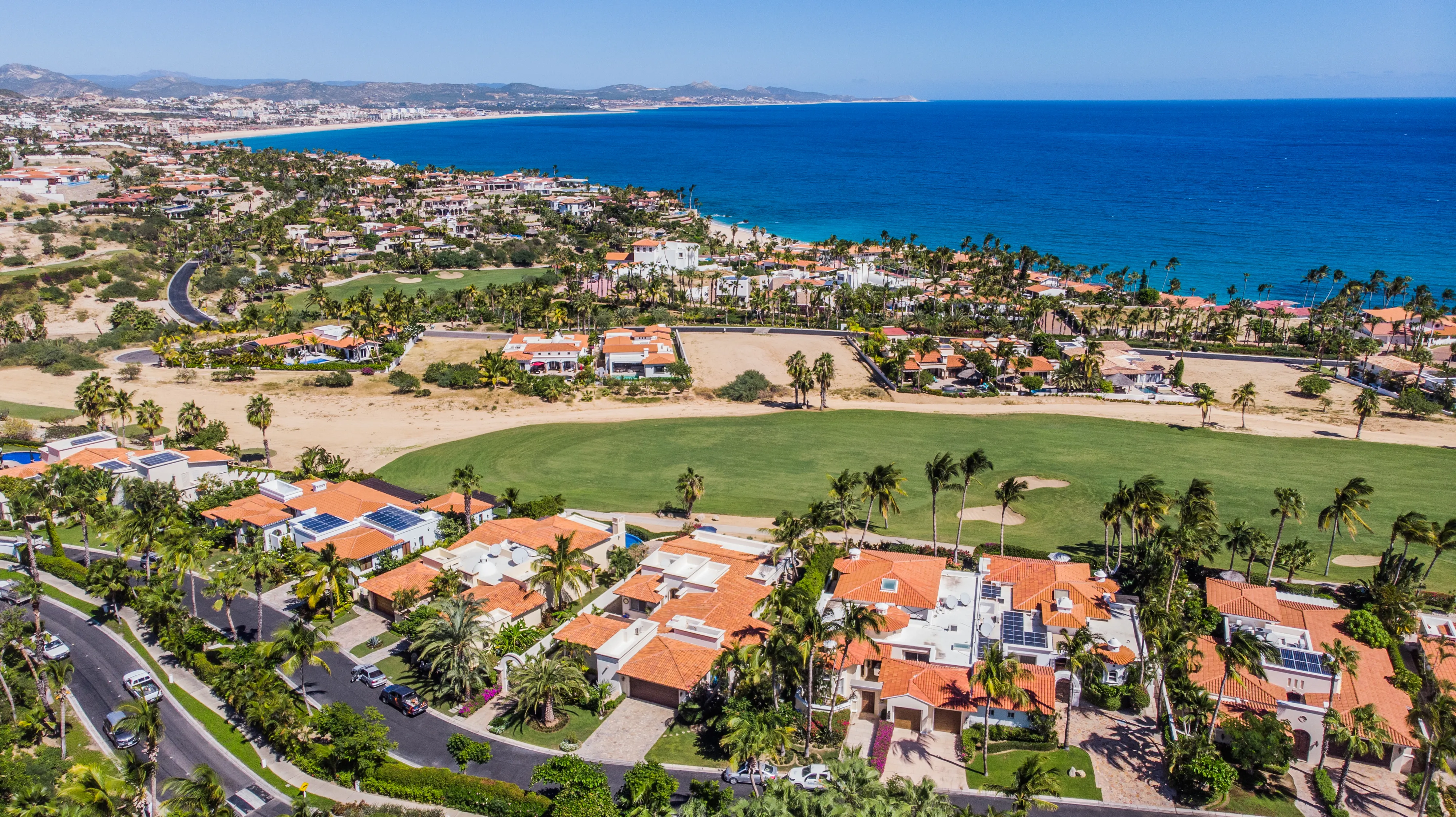 Stunning front-line coastal custom luxury villas framing pristine, unhindered views of the ocean in Palmilla.