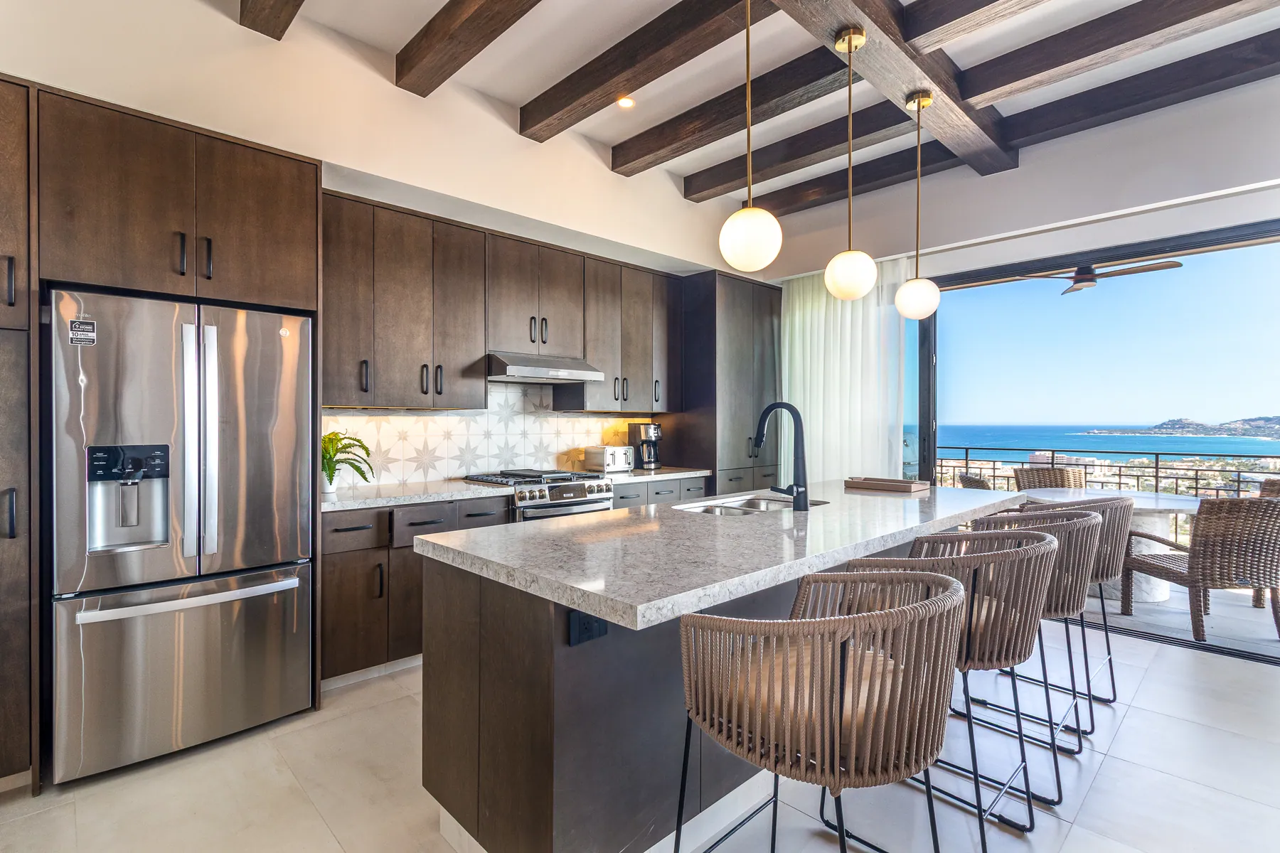 CENIT kitchen overlooking the Sea of Cortez