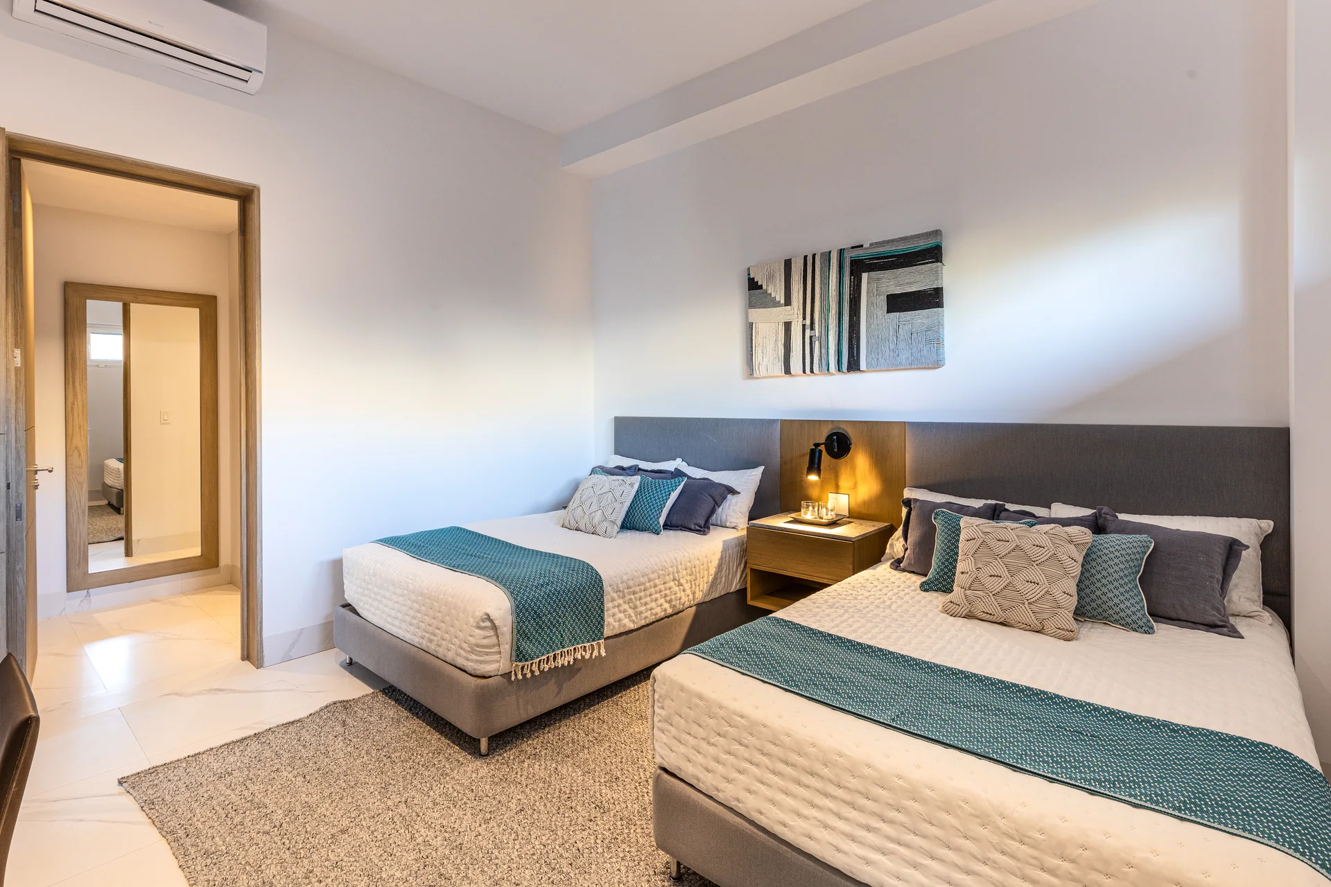 OCEANA model residence second double bedroom view