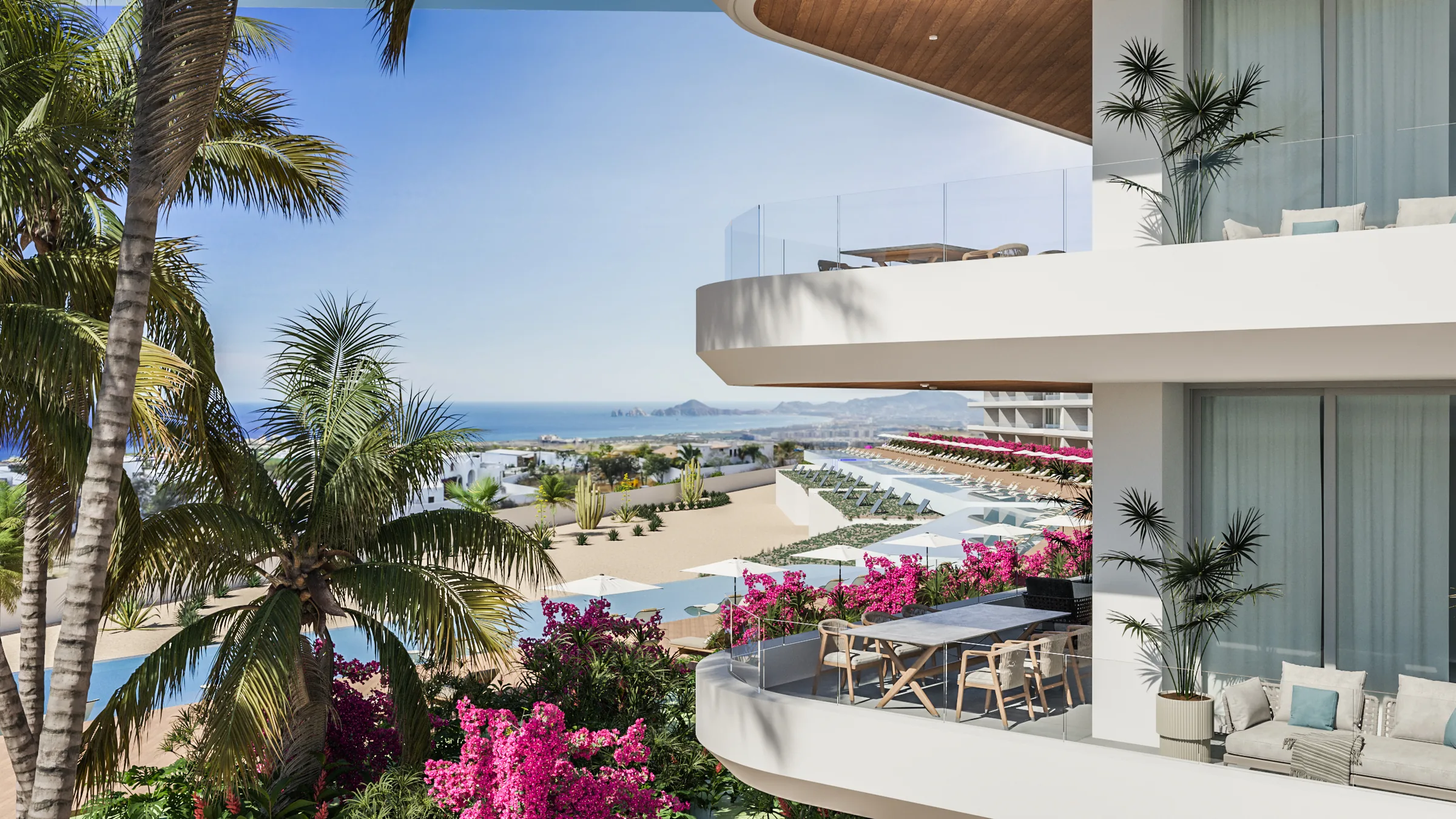 Ocean-facing OCEANA Wellness Residences in Cabo San Lucas