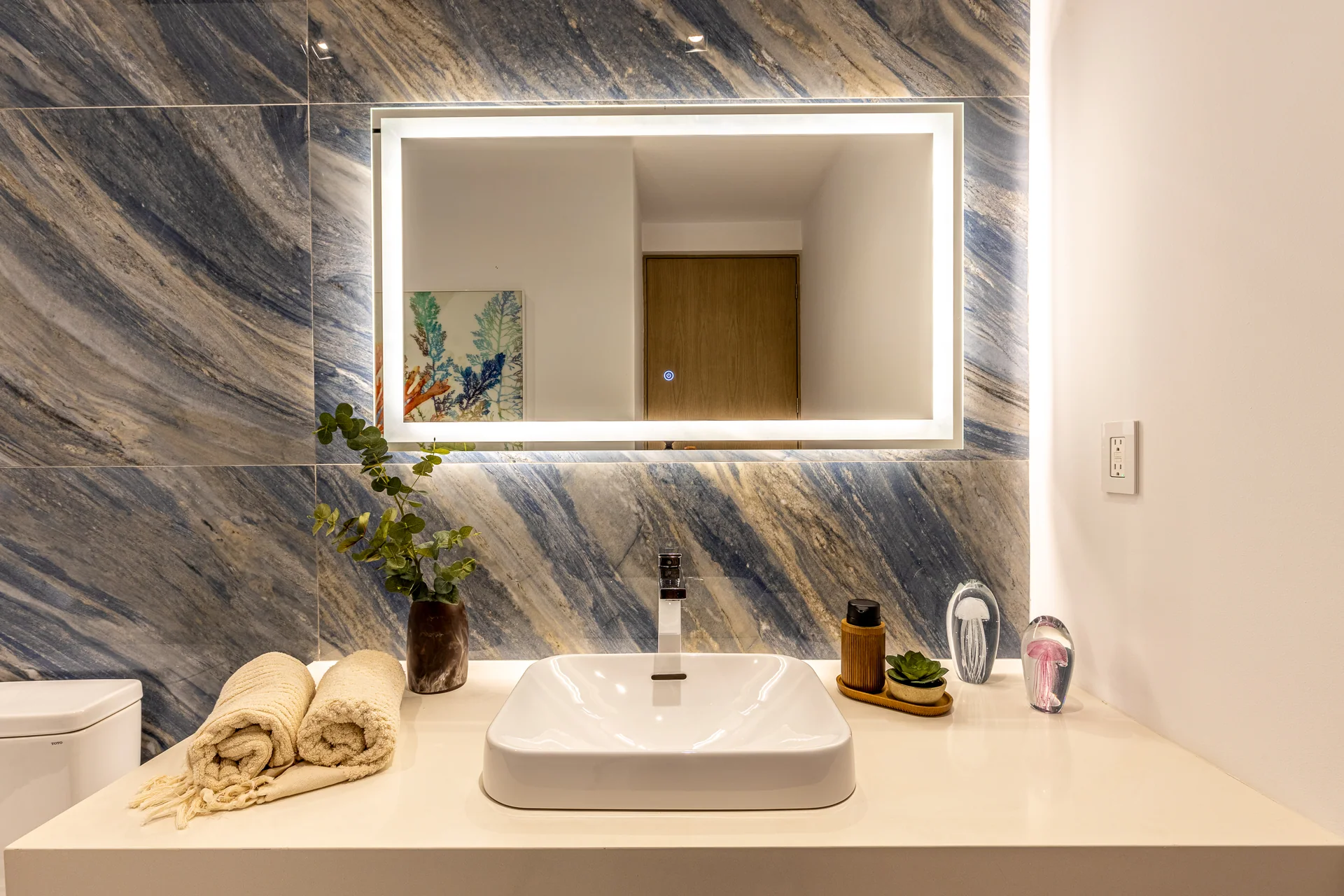 OCEANA model residence powder room vanity