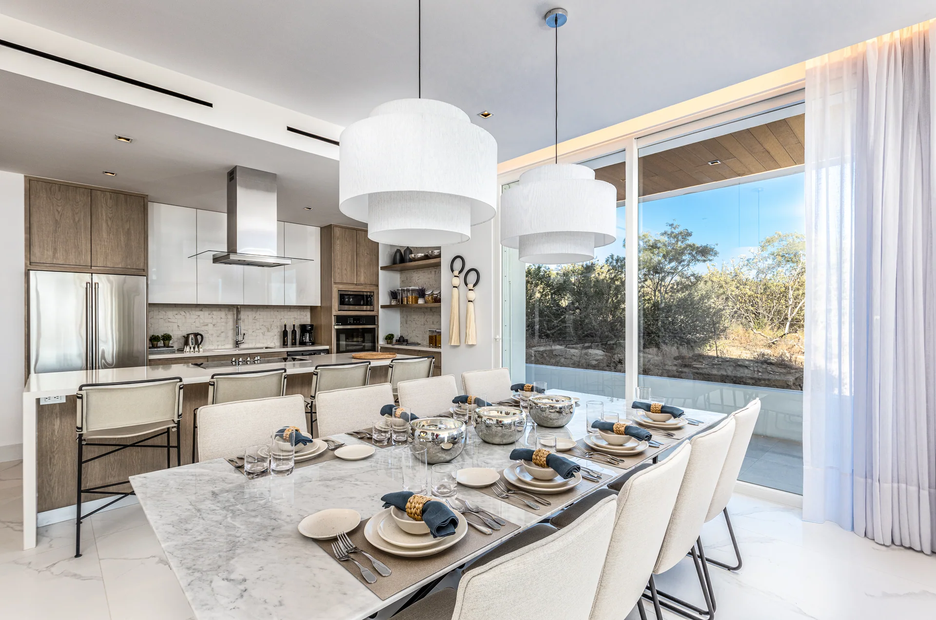 OCEANA model residence dining room and kitchen