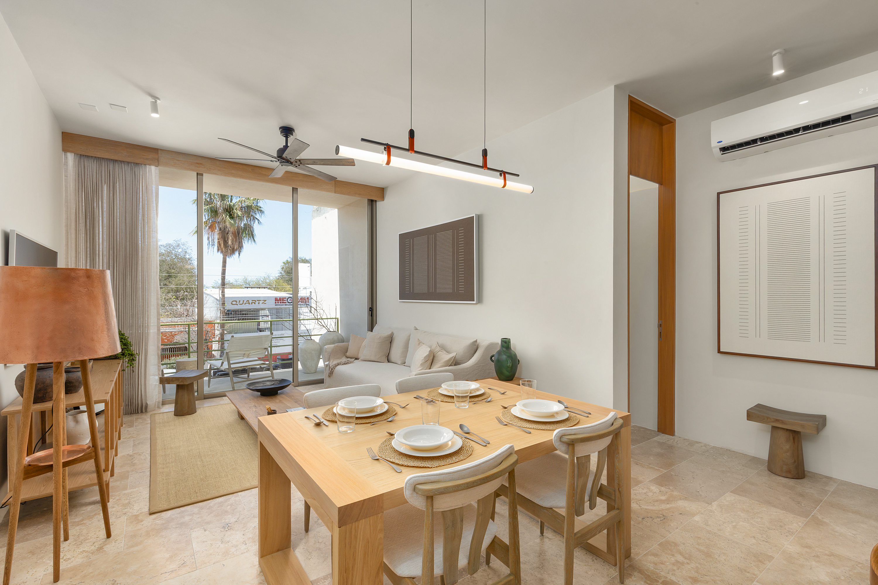 SANCTA model unit bedroom with balcony