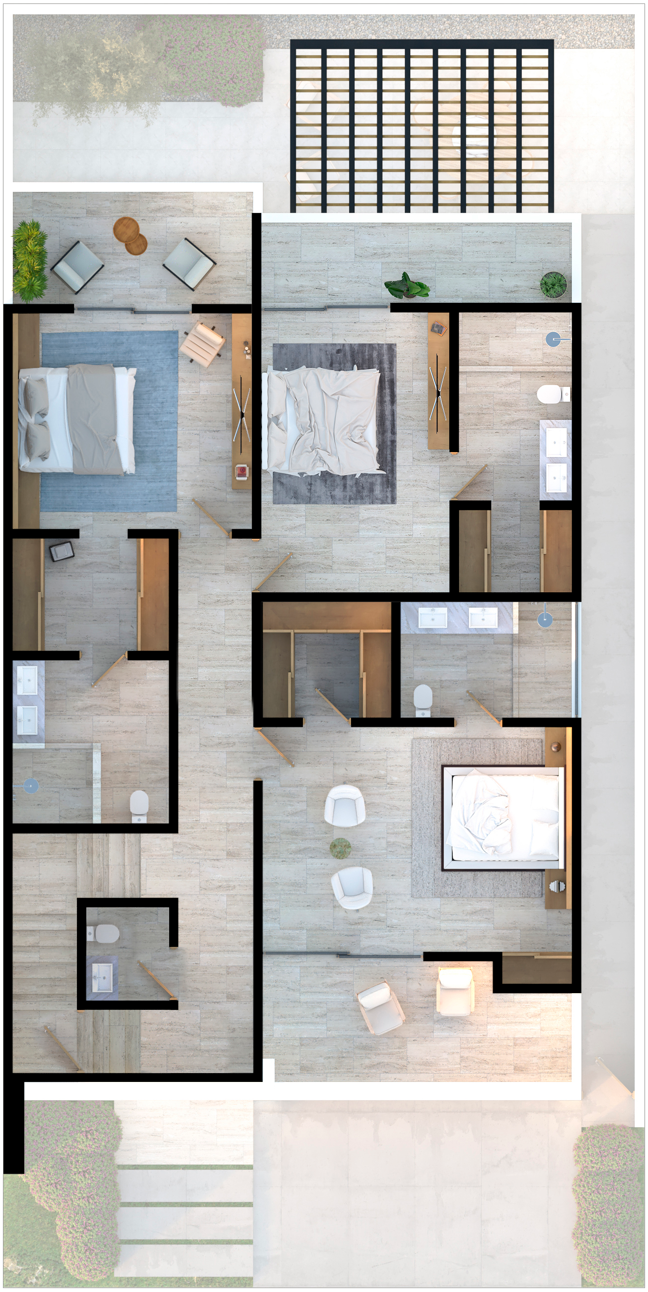 Solara del Mar Cardon model upper floor plan