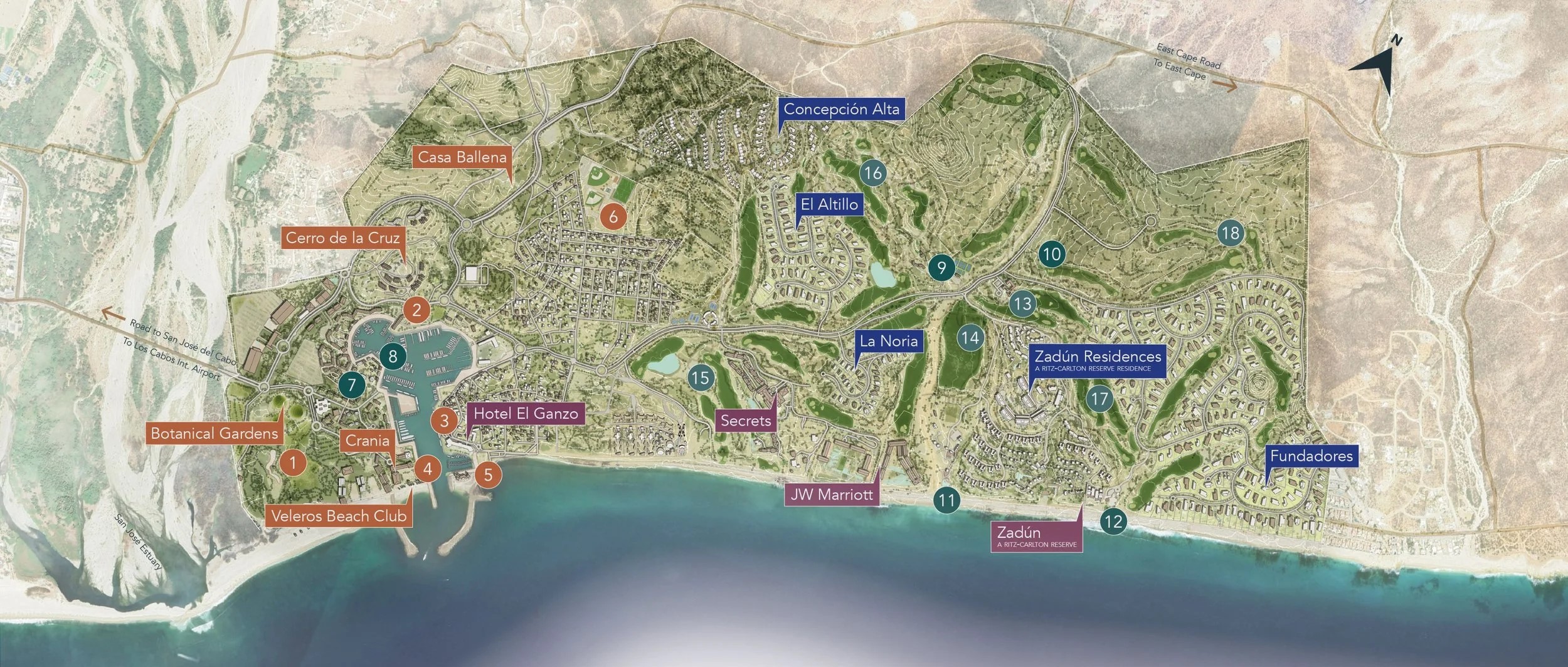 Puerto Los Cabos master plan layout